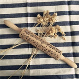 EMBOSSED ROLLING PIN | MUSIC PATTERN 35 cm