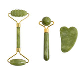 JADE GUA SHA SCULPTOR & FACIAL ROLLER SET JADE | PREMIUM GIFT BOX