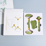 JADE GUA SHA SCULPTOR & FACIAL ROLLER SET JADE | PREMIUM GIFT BOX