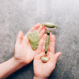 JADE GUA SHA SCULPTOR & FACIAL ROLLER SET JADE | PREMIUM GIFT BOX