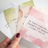 60 blank printable affirmation cards, Blank watercolor note cards, Blank scripture cards, Digital download journaling cards, Vision board, Digital Planner Stickers | Bullet Journal,Vision board, Digital Planner Stickers