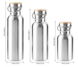 REUSABLE WATER BOTTLE -FOOD GRADE STAINLESS STEEL AND BAMBOO