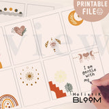 Boho Printable Affirmation Cards, Positive Daily Affirmations , Boho Affirmation Deck, Motivational Cards, Manifestation Cards,Positive affirmation cards printable ,Boho prints , Affirmation Cards For Manifesting & Law of Attraction , Digital Download, Manifestation kit, Vision board cards , Manifestating Mindset, Positive quotes