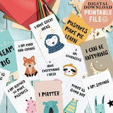 PRINTABLE AFFIRMATION CARDS FOR KIDS BACK TO SCHOOL KIT | MOTIVATIONAL CARDS FOR CHILDREN | BOHO