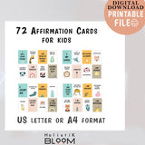 PRINTABLE AFFIRMATION CARDS FOR KIDS BACK TO SCHOOL KIT | MOTIVATIONAL CARDS FOR CHILDREN | BOHO