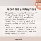 Back to school bundle printables kit , Affirmation Cards Printable For Kids, Motivational Cards, Positivity Cards, Daily positive Affirmation, Kids affirmations, encouragement Cards, gift for kids, back to school supplies png , self love cards for kids, children affirmation digital download
