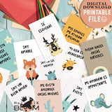 PRINTABLE AFFIRMATION CARDS FOR KIDS SPANISH | BACK TO SCHOOL KIT | AFIRMACIONES EN ESPAÑOL | BOHO