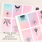 Printable Affirmation Cards ,Daily Positive Affirmations ,Affirmation Deck ,Motivational Cards ,Manifestation Cards Positivity Cards Digital,Printable gift, Anxiety Coping Cards,positive quotes printable, self love print at home, vision board kit, mystical, pastel colors