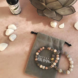 ESSENTIAL OIL DIFFUSER BRACELET SET | LAVA STONE AND PINK JASPER