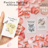 Printable Affirmation Cards, Positive Daily Affirmations , Affirmation Deck, Motivational Cards, Manifestation Cards,Positive affirmation cards printable ,Flower prints , Affirmation Cards For Manifesting , Law of Attraction , Digital Download, Manifestation kit, Vision board cards , Manifestating Mindset, Positive quotes , Self Help printables , Gift for mom , Gift for her
