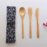 BAMBOO CUTLERY SET -ECO FRIENDLY PORTABLE CUTLERY