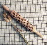 EMBOSSED ROLLING PIN | STAR PATTERN 39 cm