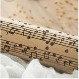 EMBOSSED ROLLING PIN | MUSIC PATTERN 35 cm