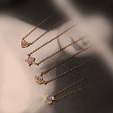 OPAL MOONSTONE GOLD NECKLACE | HEALING STONES