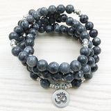 LABRADORITE OM MALA BRACELET/NECKLACE