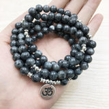 LABRADORITE OM MALA BRACELET/NECKLACE