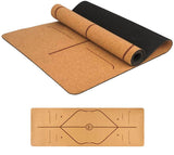 HIGH-PERFORMANCE CORK YOGA MAT | BODY ALIGNMENT OR CHAKRA PATTERN