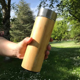 BAMBOO REUSABLE WATER BOTTLE | TEA INFUSER