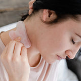 LUXURY GIFT BOX GUA SHA SCULPTOR & FACIAL ROLLER ROSE QUARTZ