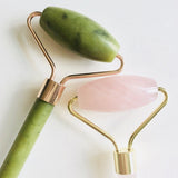 ROLLER FOR FACIAL MASSAGE-NATURAL JADE & ROSE QUARTZ | 3 UNITS BUNDLE