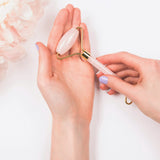ROLLER FOR FACIAL MASSAGE-NATURAL JADE & ROSE QUARTZ | 3 UNITS BUNDLE