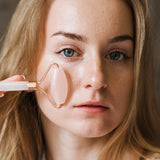 ROLLER FOR FACIAL MASSAGE-NATURAL JADE & ROSE QUARTZ | 3 UNITS BUNDLE