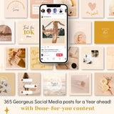 THE ULTIMATE SOCIAL MEDIA BUNDLE | 365 POSTS DONE FOR YOU | BONUS HIGHLIGHT IG STORIES TEMPLATES, COVERS, REELS , FRAMES