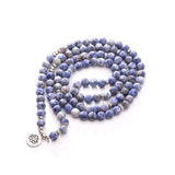 BLUE SODALITE MALA BRACELET-LOTUS