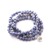 BLUE SODALITE MALA BRACELET-LOTUS