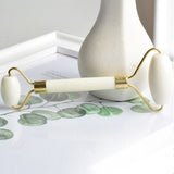 FACIAL MASSAGING ROLLER | NATURAL WHITE JADE