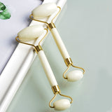 FACIAL MASSAGING ROLLER | NATURAL WHITE JADE
