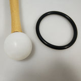CRYSTAL BOWL RUBBER KNOCK ROD AND RUBBER RING
