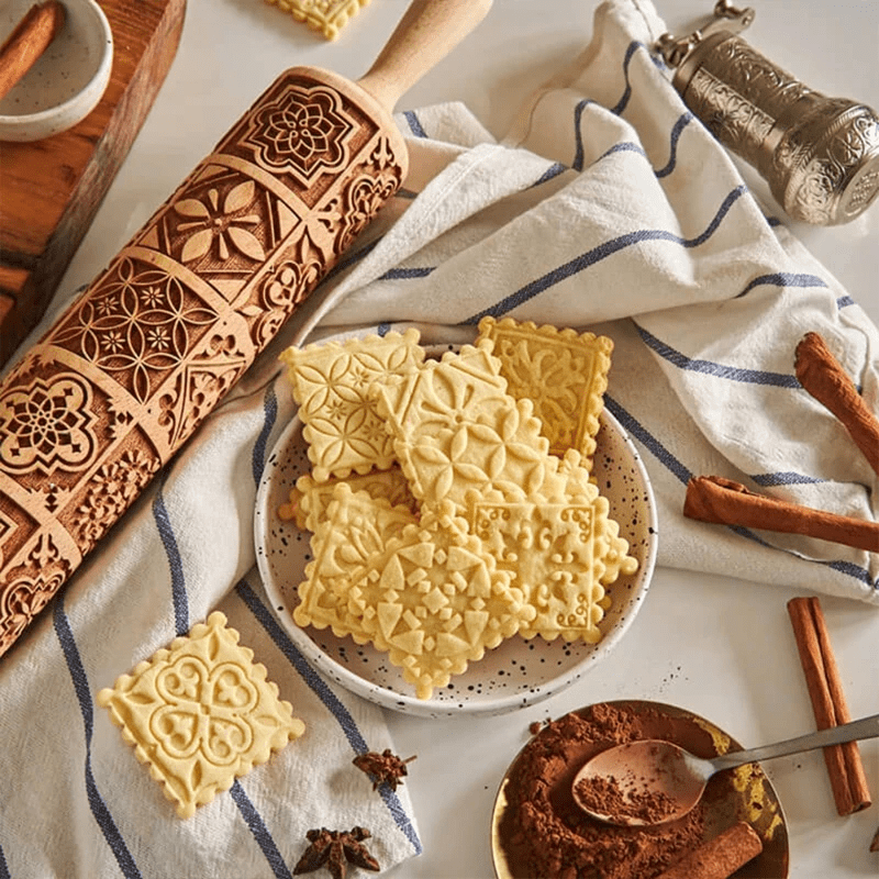 ROLLINGART EMBOSSED ROLLING PIN | LOVELY PATTERNS