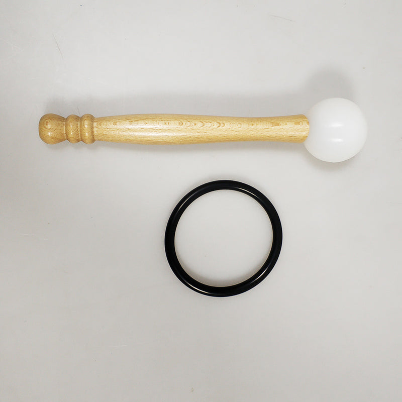 CRYSTAL BOWL RUBBER KNOCK ROD AND RUBBER RING