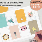 PRINTABLE AFFIRMATION CARDS FOR KIDS SPANISH | BACK TO SCHOOL KIT | AFIRMACIONES EN ESPAÑOL | BOHO