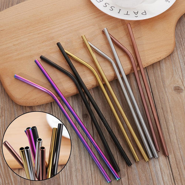 COLORFUL REUSABLE STAINLESS STEEL STRAWS