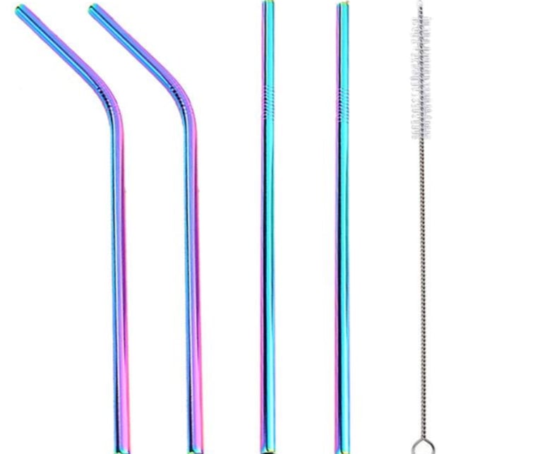 COLORFUL REUSABLE STAINLESS STEEL STRAWS
